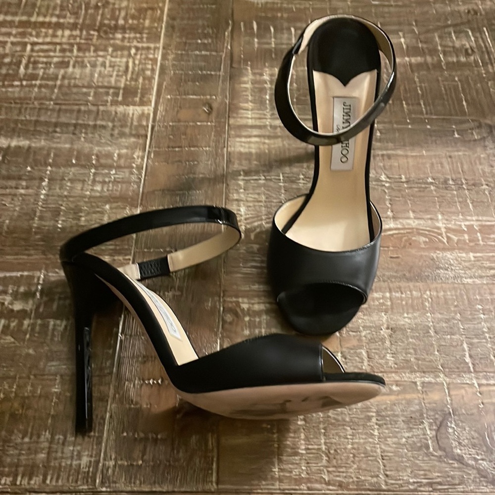 Sexy black Jimmy Choo slides.  Sz 40